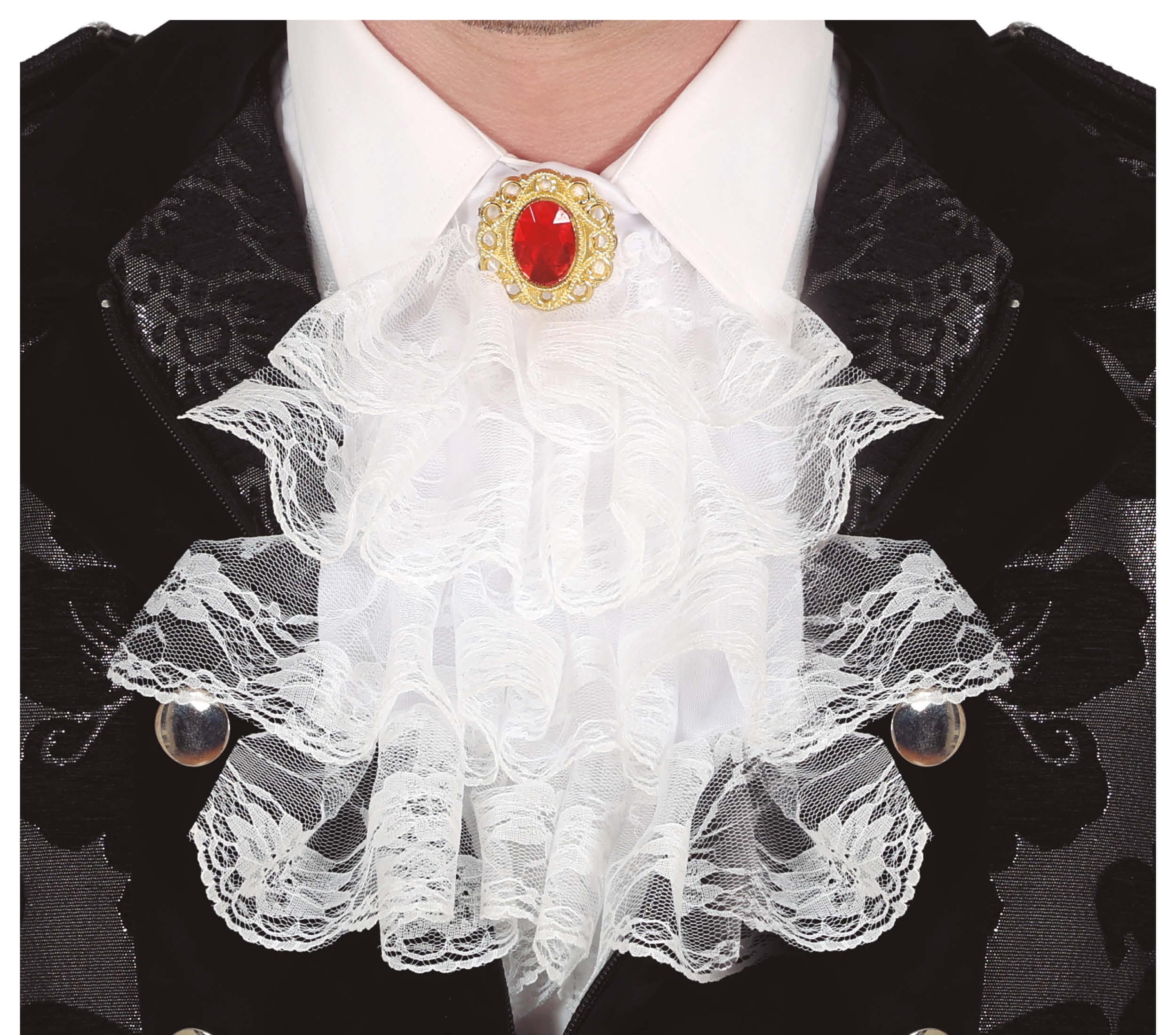 GP16121 – Marquisen Jabot Viktorianisch Steampunk – Farbe: Weiß