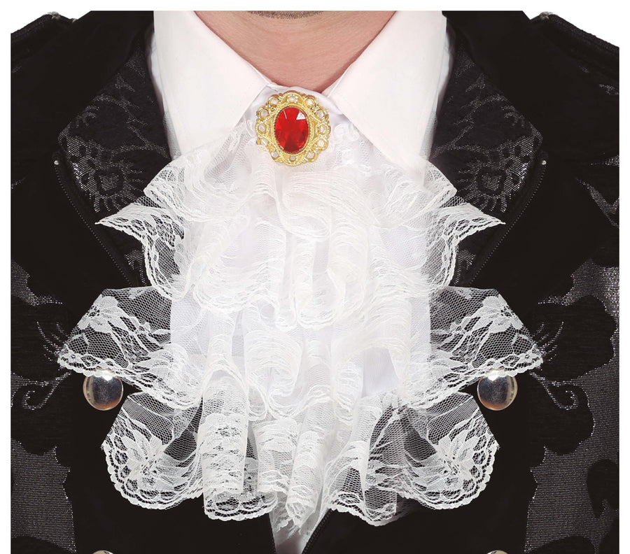 GP16121 – Marquisen Jabot Viktorianisch Steampunk – Farbe: Weiß, Ansicht 2