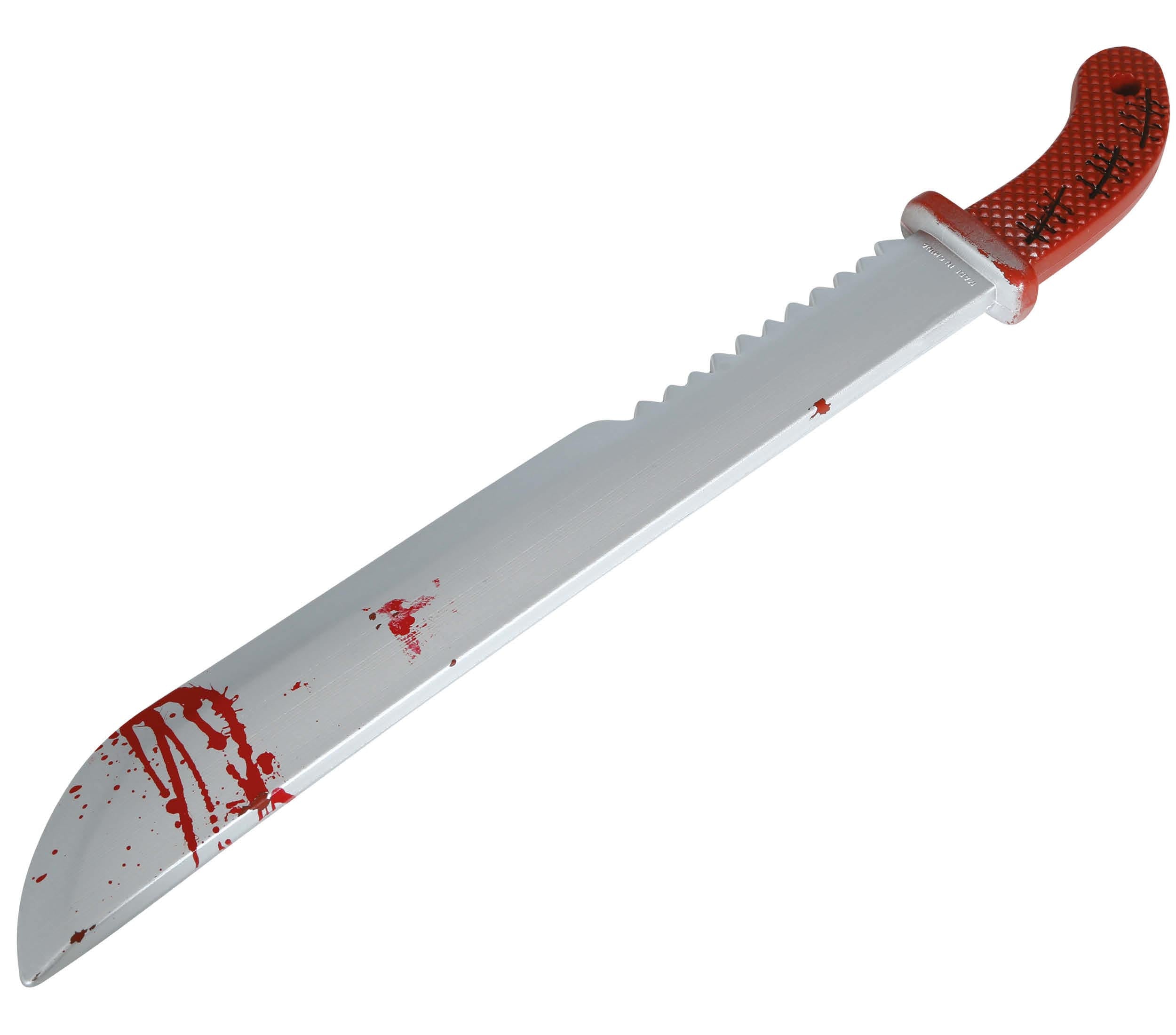 GP16142 – Halloween Machete Mit Zahnung – Farbe: Silber / Braun