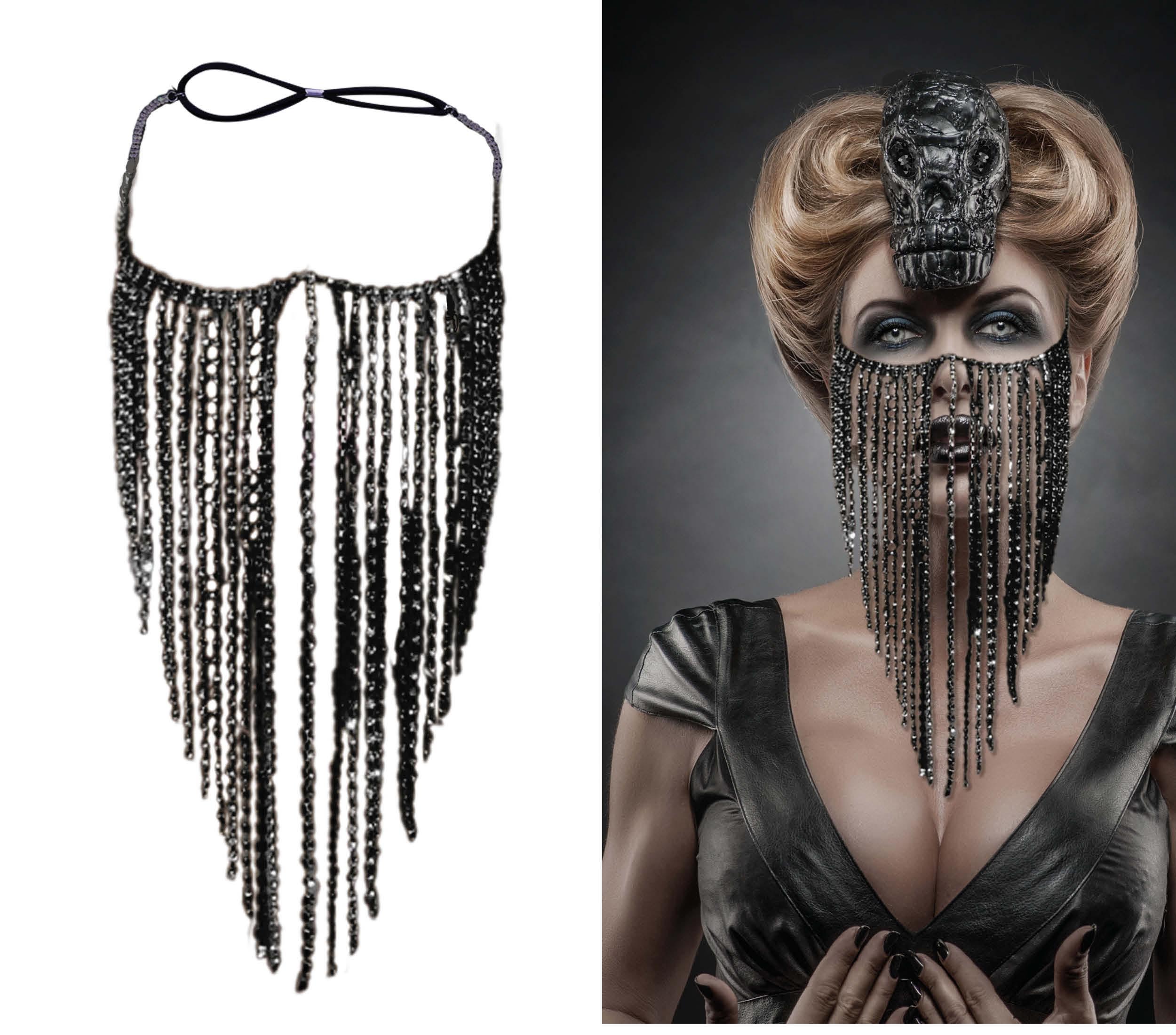 GP16146 – Marquisen Halloween Schleier Gothic – Farbe: Schwarz