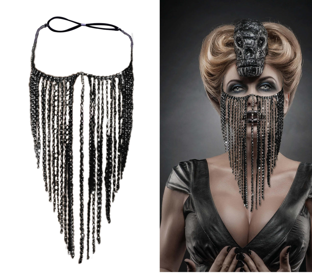 GP16146 – Marquisen Halloween Schleier Gothic – Farbe: Schwarz