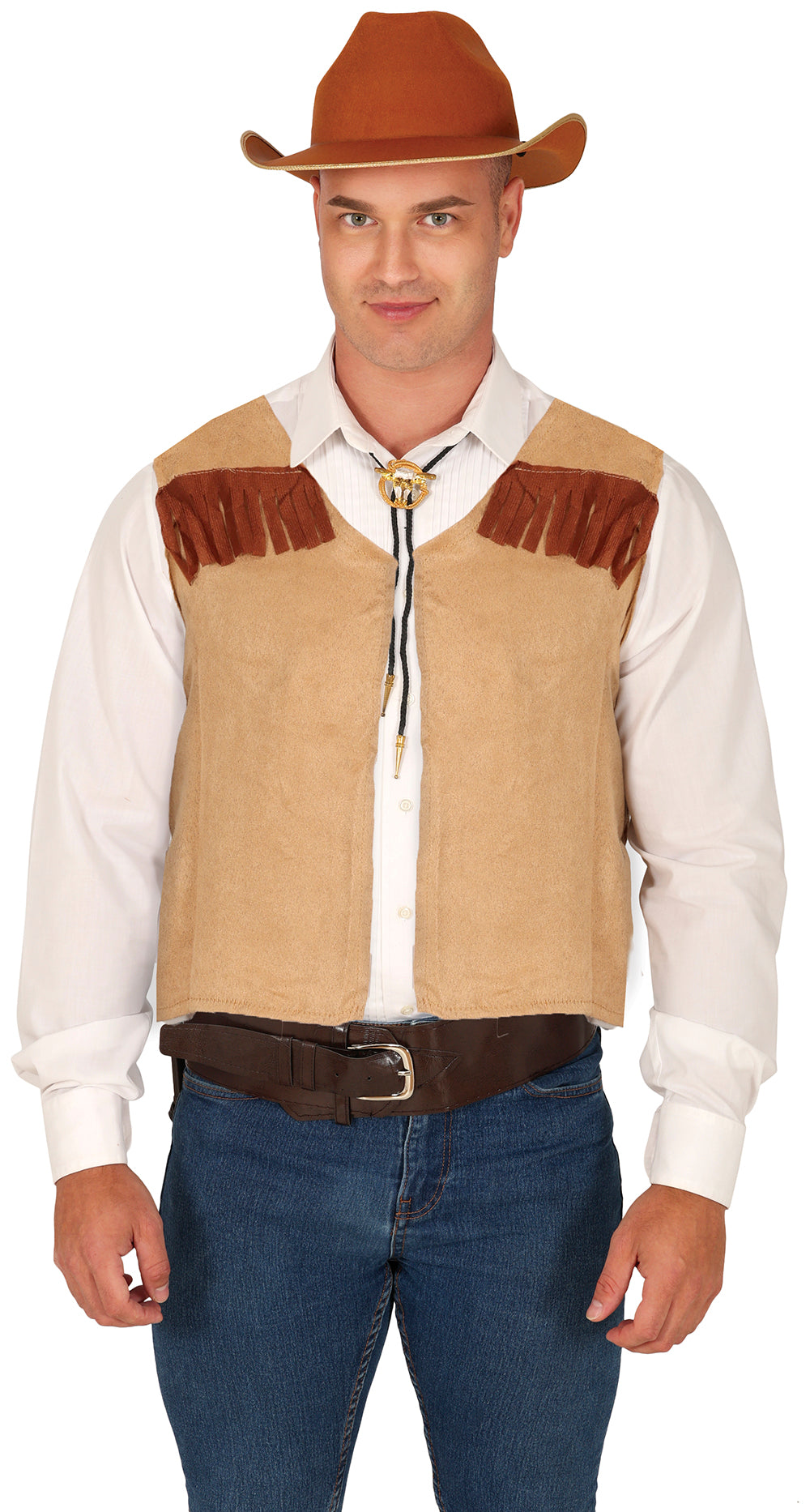 GP16161 – Cowboy Weste Einzigartig Fransen – Farbe: Braun
