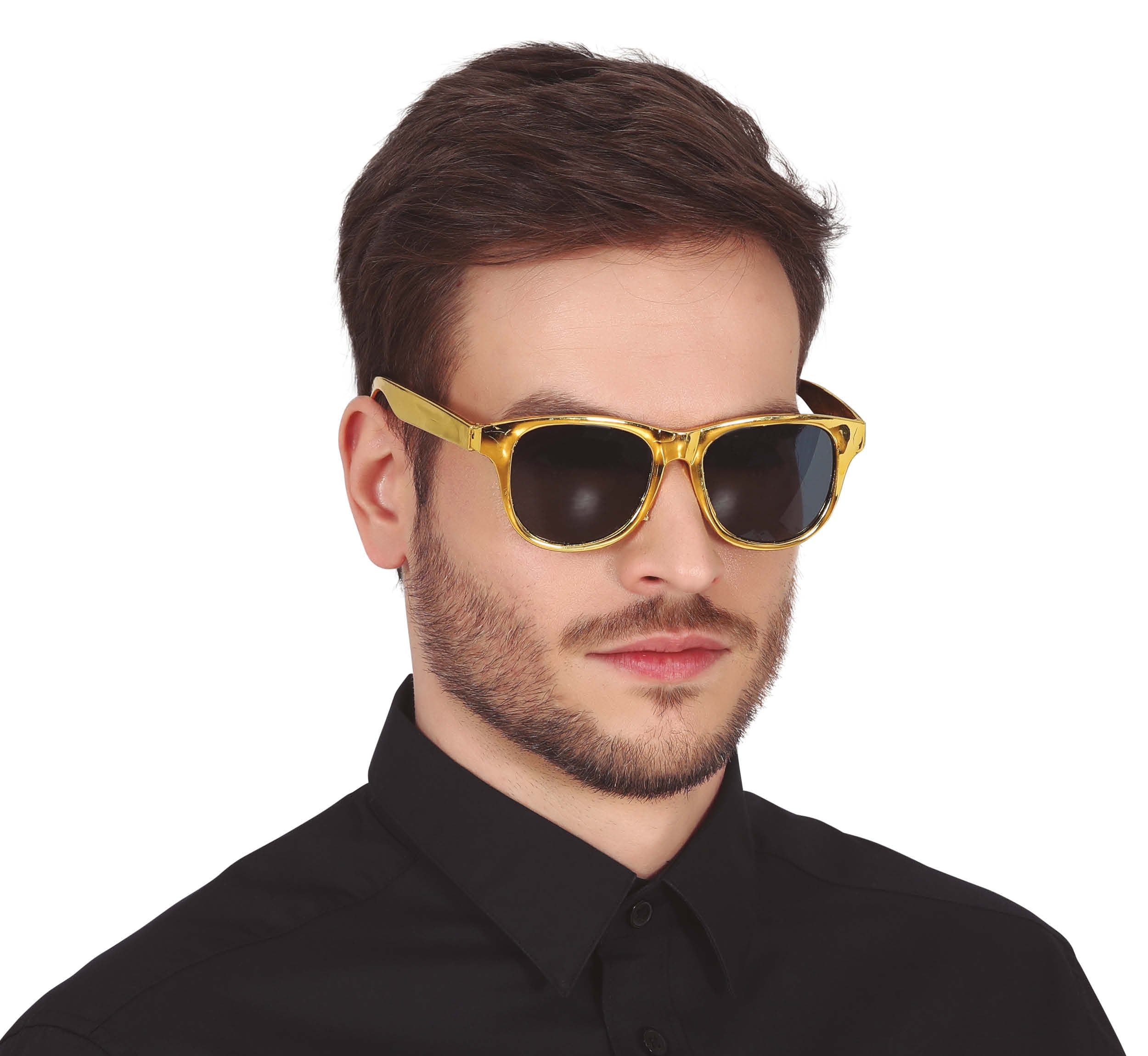 GP16188 – Silvester Glitzerglanz Brille Retro – Farbe: Gold