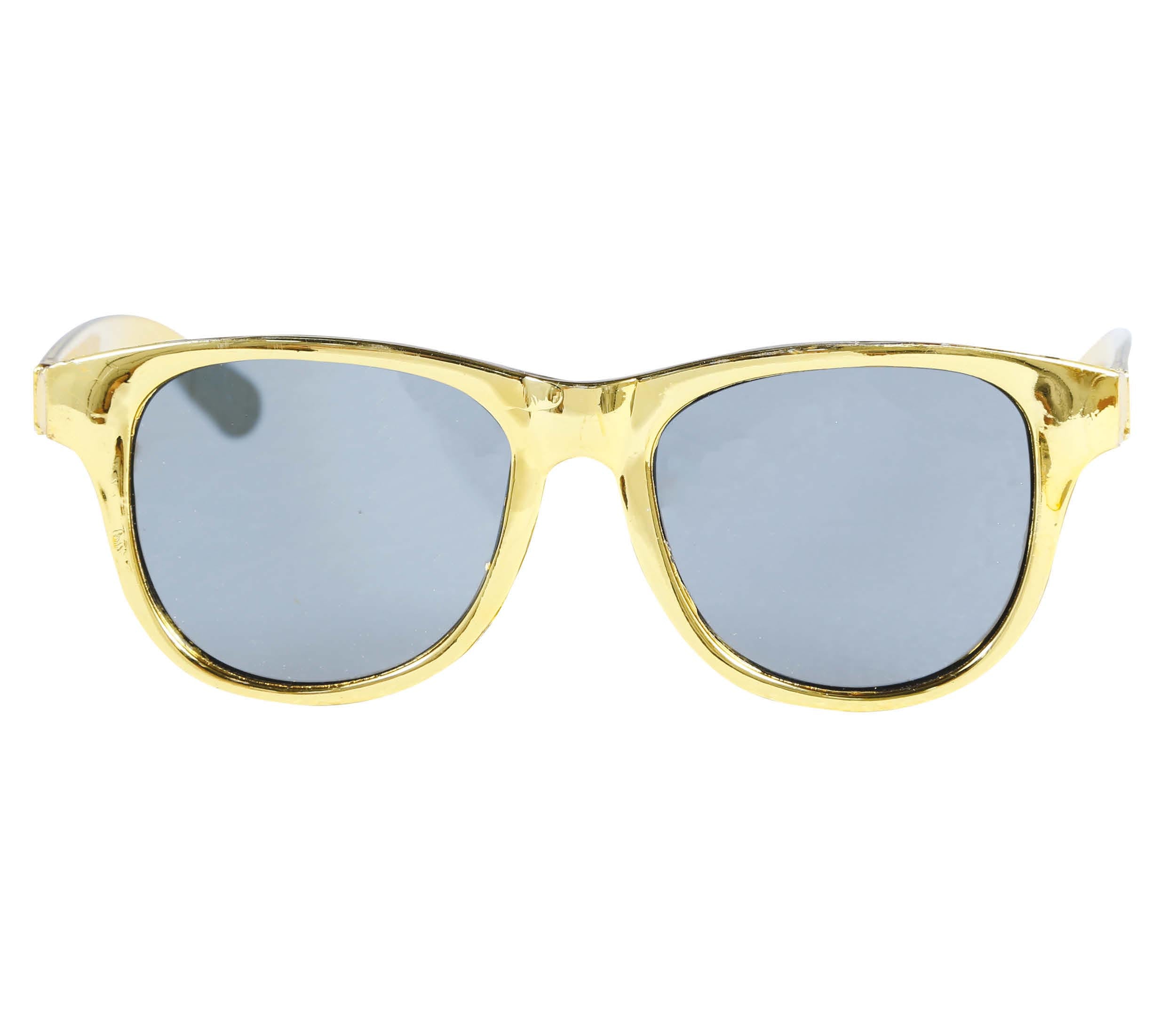 GP16188 – Silvester Glitzerglanz Brille Retro – Farbe: Gold
