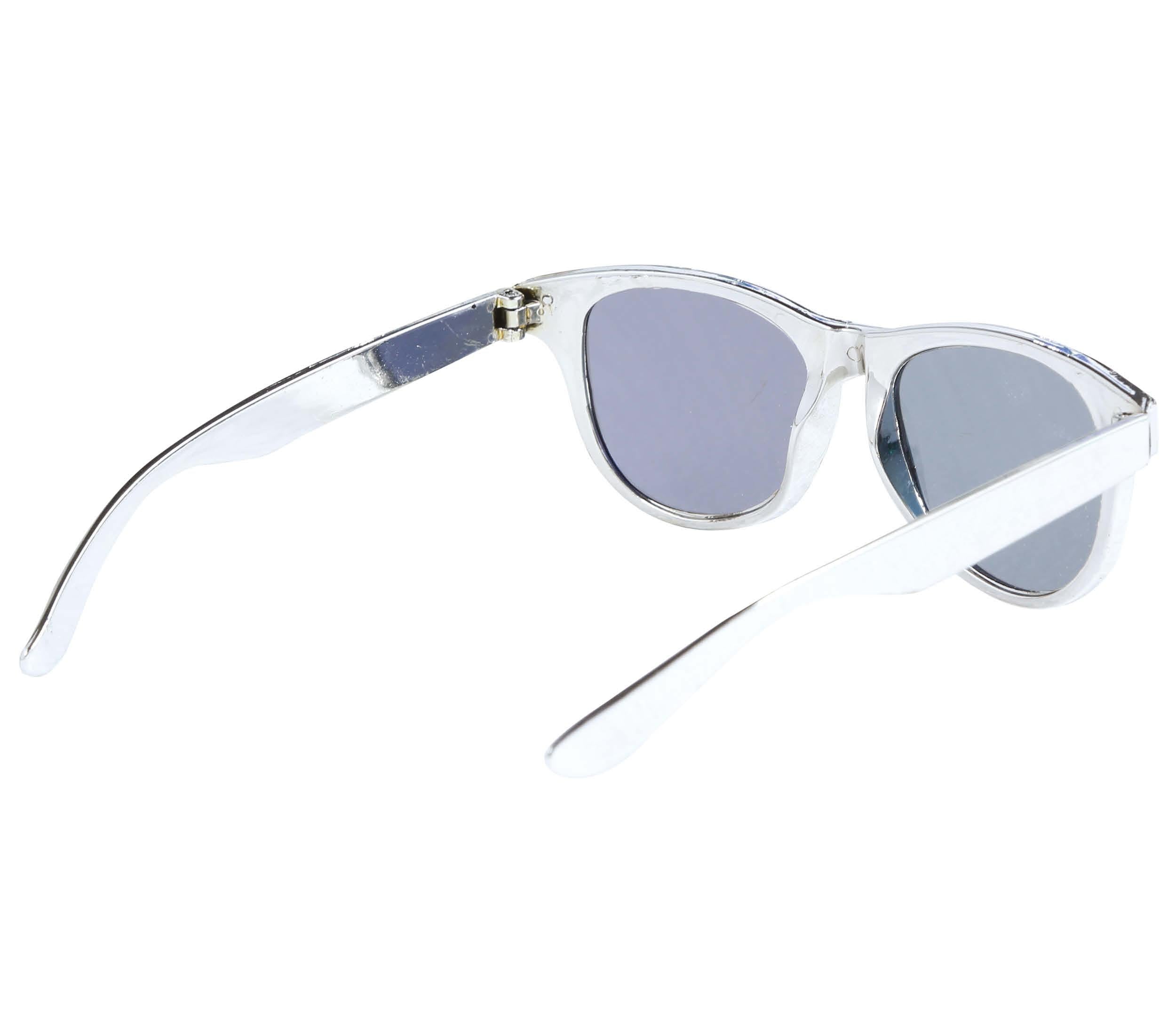 GP16188 – Silvester Glitzerglanz Brille Retro – Farbe: Silber