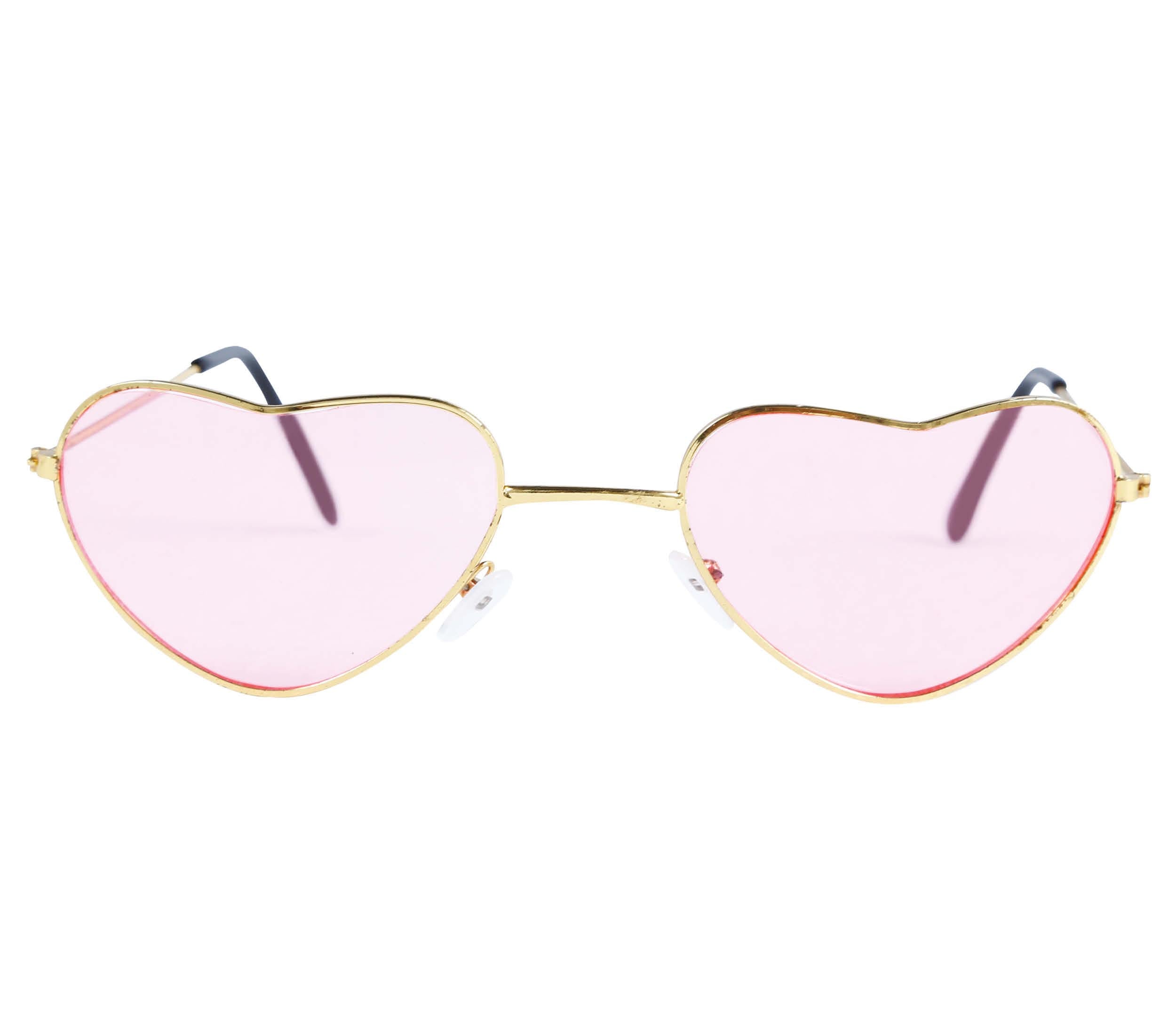 GP16193 – Hippie Herzbrille Rosa 60s Vintage – Farbe: Rot