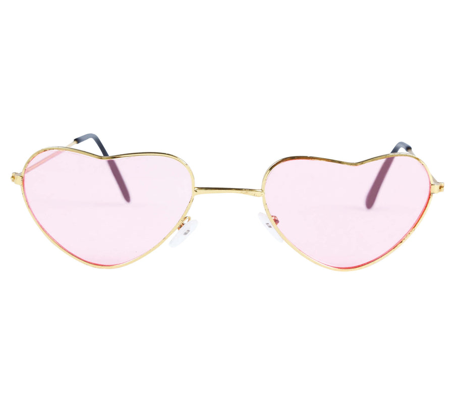 GP16193 – Hippie Herzbrille Rosa 60s Vintage – Farbe: Rot, Ansicht 2