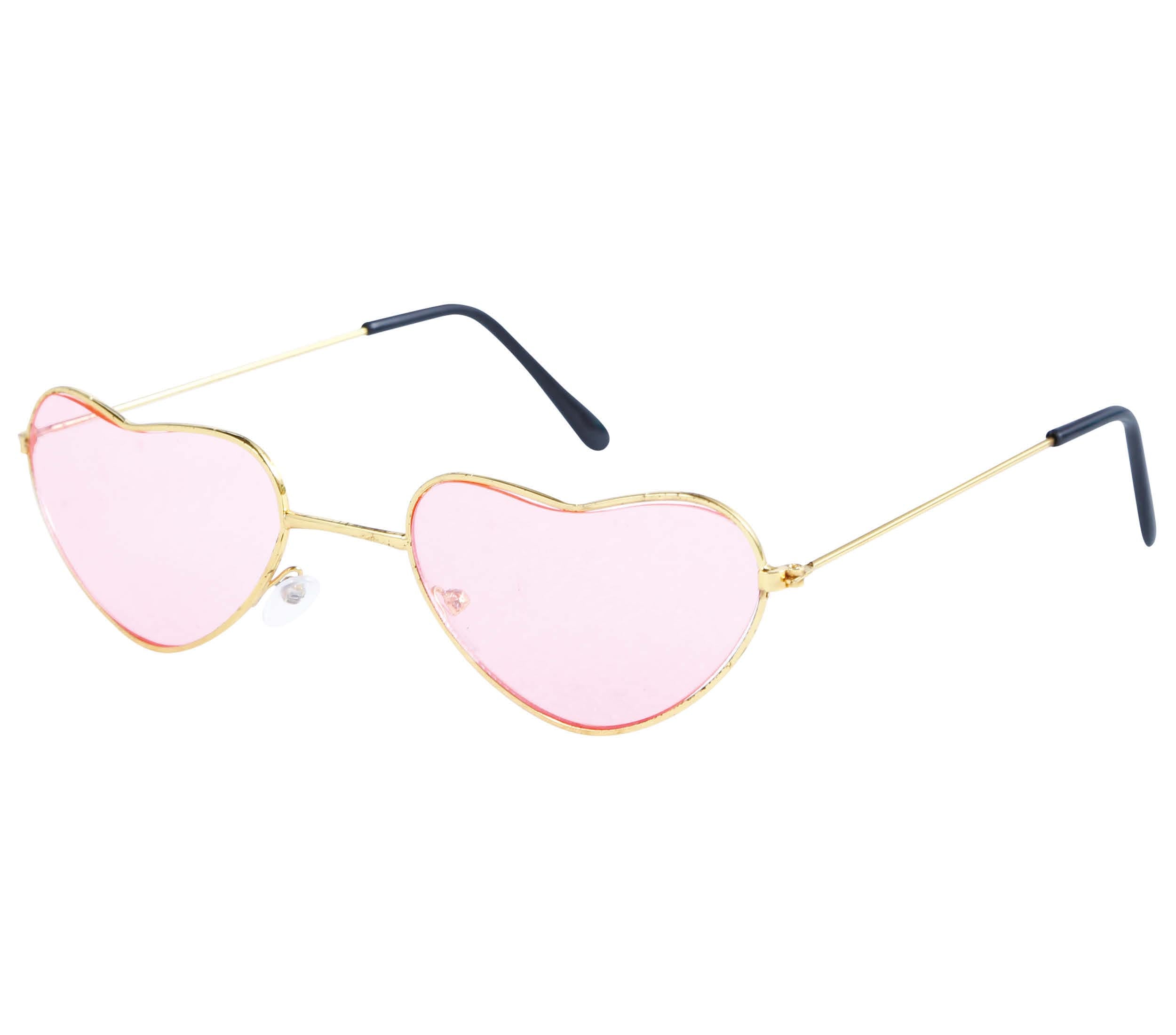 GP16193 – Hippie Herzbrille Rosa 60s Vintage – Farbe: Rot