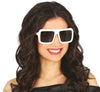 GP16194 – 70S Retro Quadratische Brille – Farbe: Weiß
