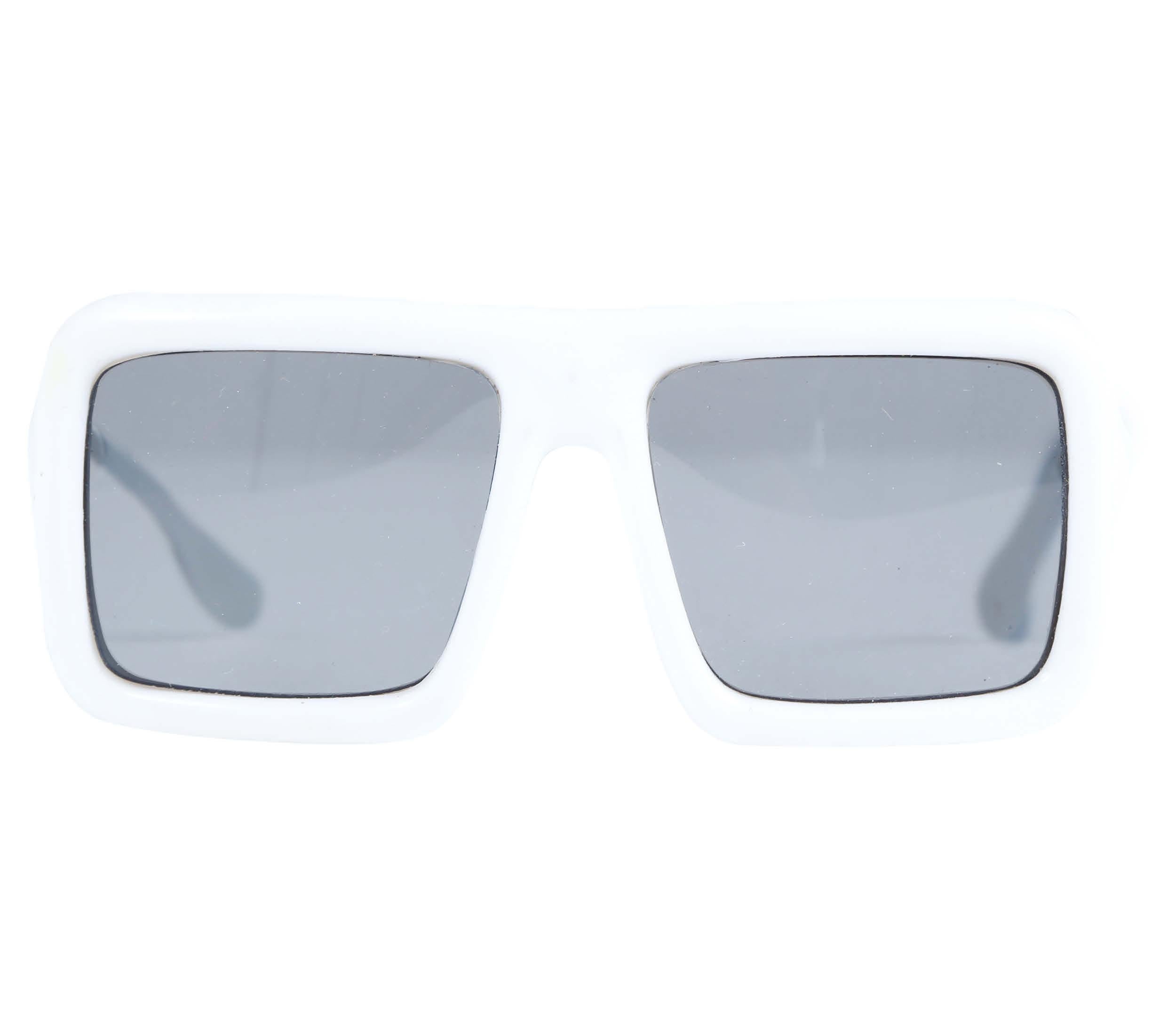 GP16194 – 70S Retro Quadratische Brille – Farbe: Weiß