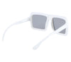 GP16194 – 70S Retro Quadratische Brille – Farbe: Weiß