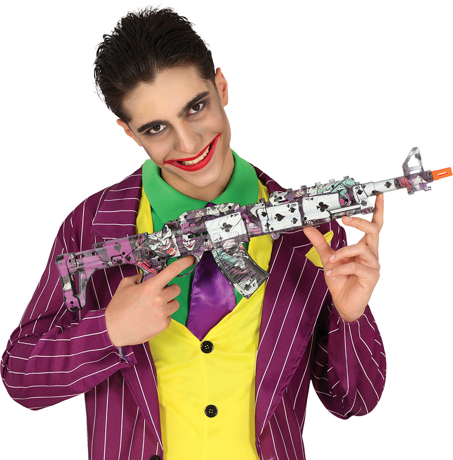 Psycho Clown Gewehr für Erwachsene 67 cm lila