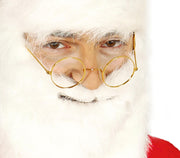 Weihnachtsmann Brille für Erwachsene gold rund, Bild 1