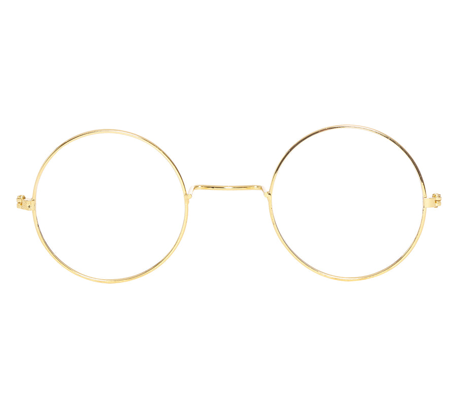 GP16212 – Weihnachtsmann Brille Rund Goldener Rahmen – Farbe: Gold, Ansicht 2