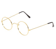 Weihnachtsmann Brille für Erwachsene gold rund, Bild 3