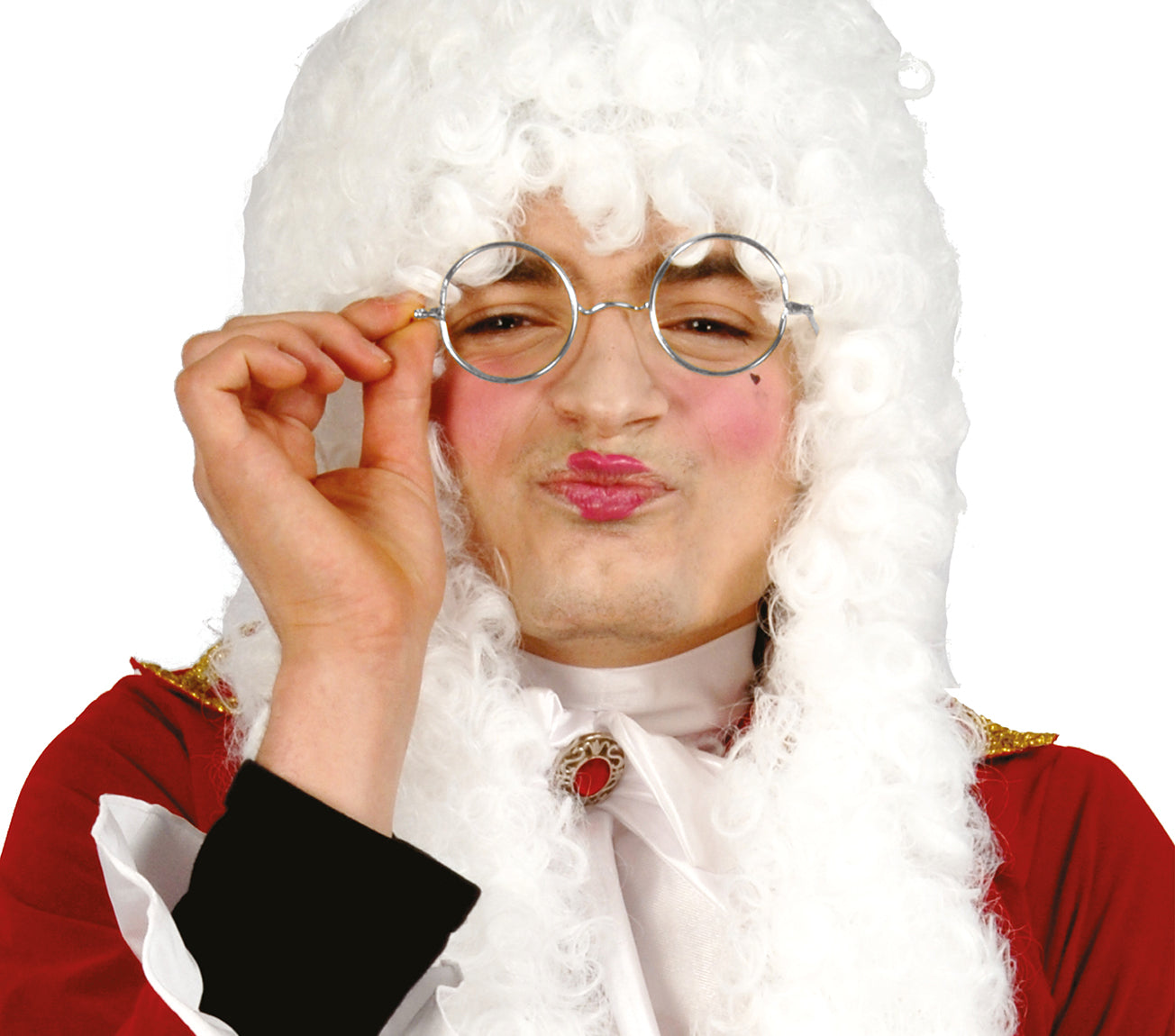 GP16212 – Weihnachtsmann Brille Rund Goldener Rahmen – Farbe: Gold