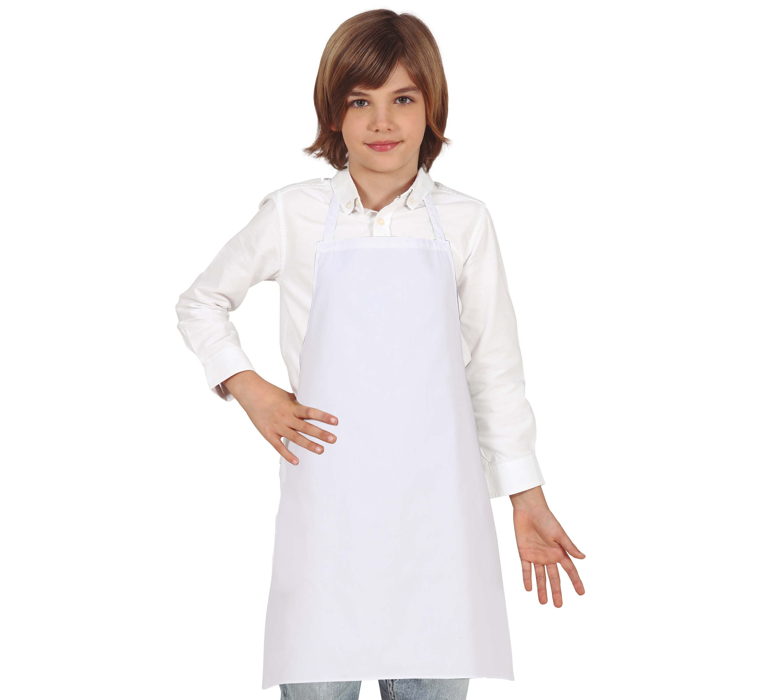 GP16222 – Koch Künstler Outfit Lustige Schürze – Farbe: Weiß