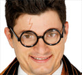 Zauberer Brille für Erwachsene rund schwarz