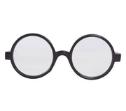 Zauberer Brille für Erwachsene rund schwarz, Bild 2