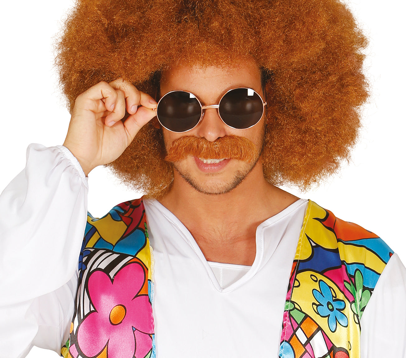 GP16240 – Hippie Brille Bunt Retro 60er – Farbe: Mehrfarbig