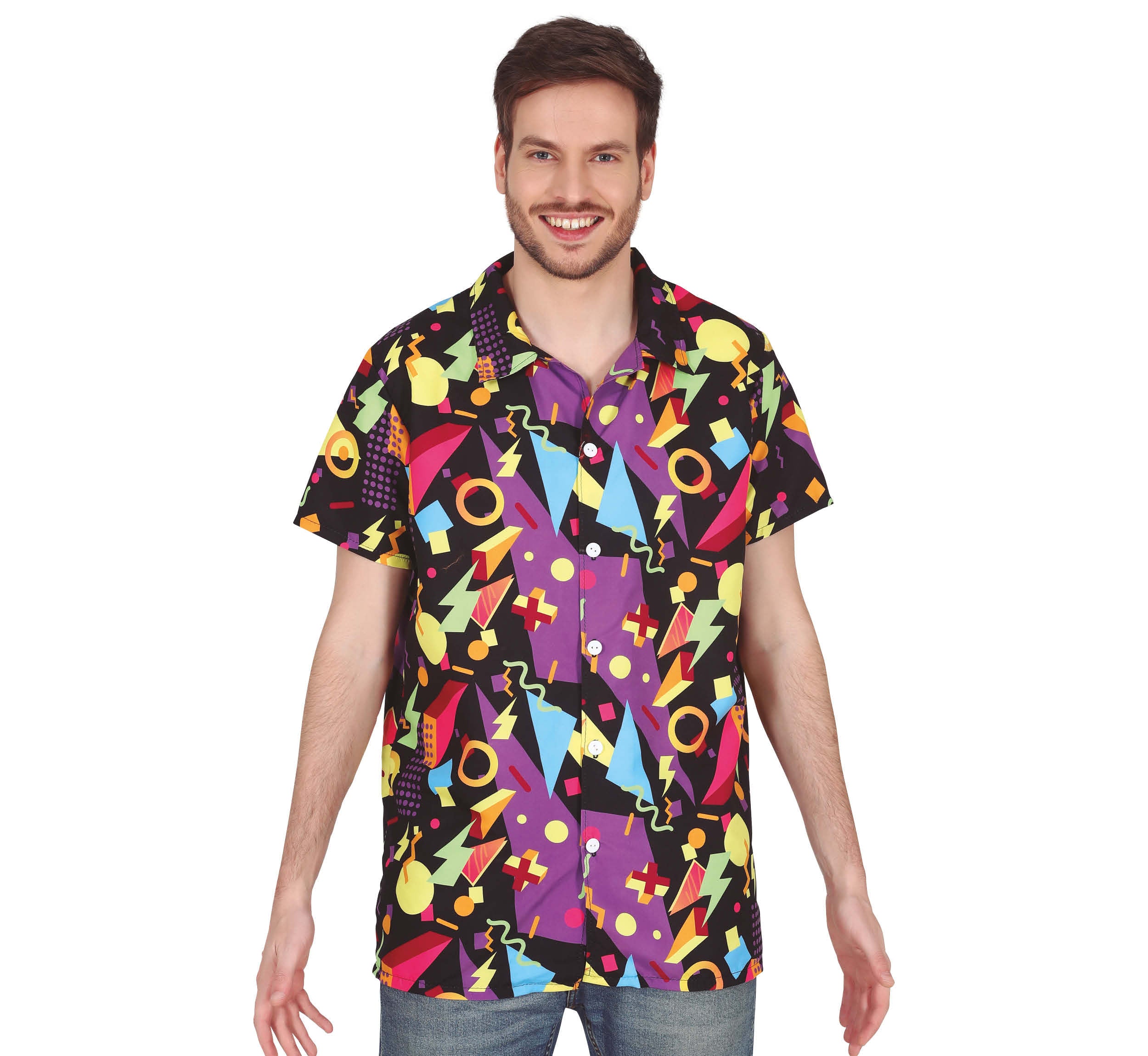 GP16402 – 80S Party Shirt Retro Festival – Größe: 52 - 54 (L) – Farbe: Mehrfarbig