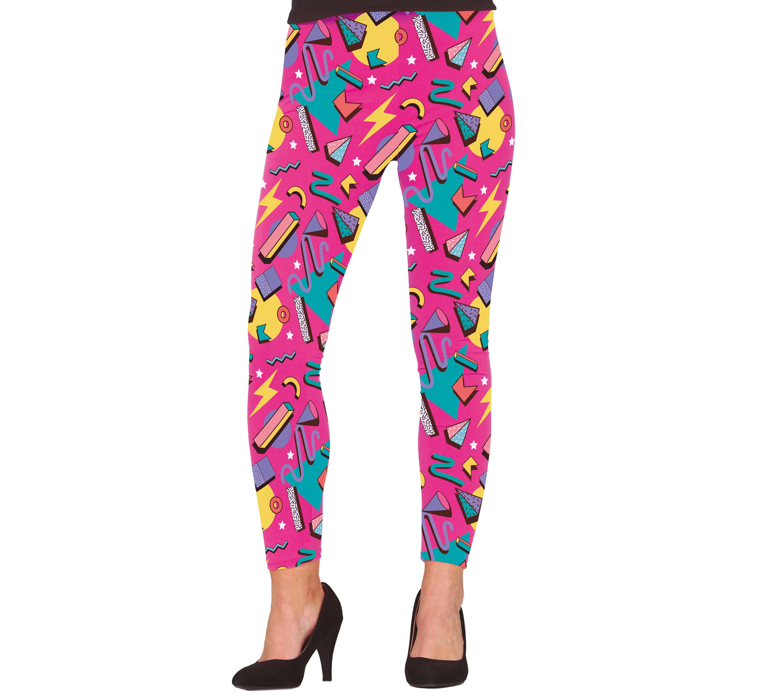 GP16404 – 80S Karneval Retro Leggings Pink – Größe: 42 - 44 (L) – Farbe: Pink