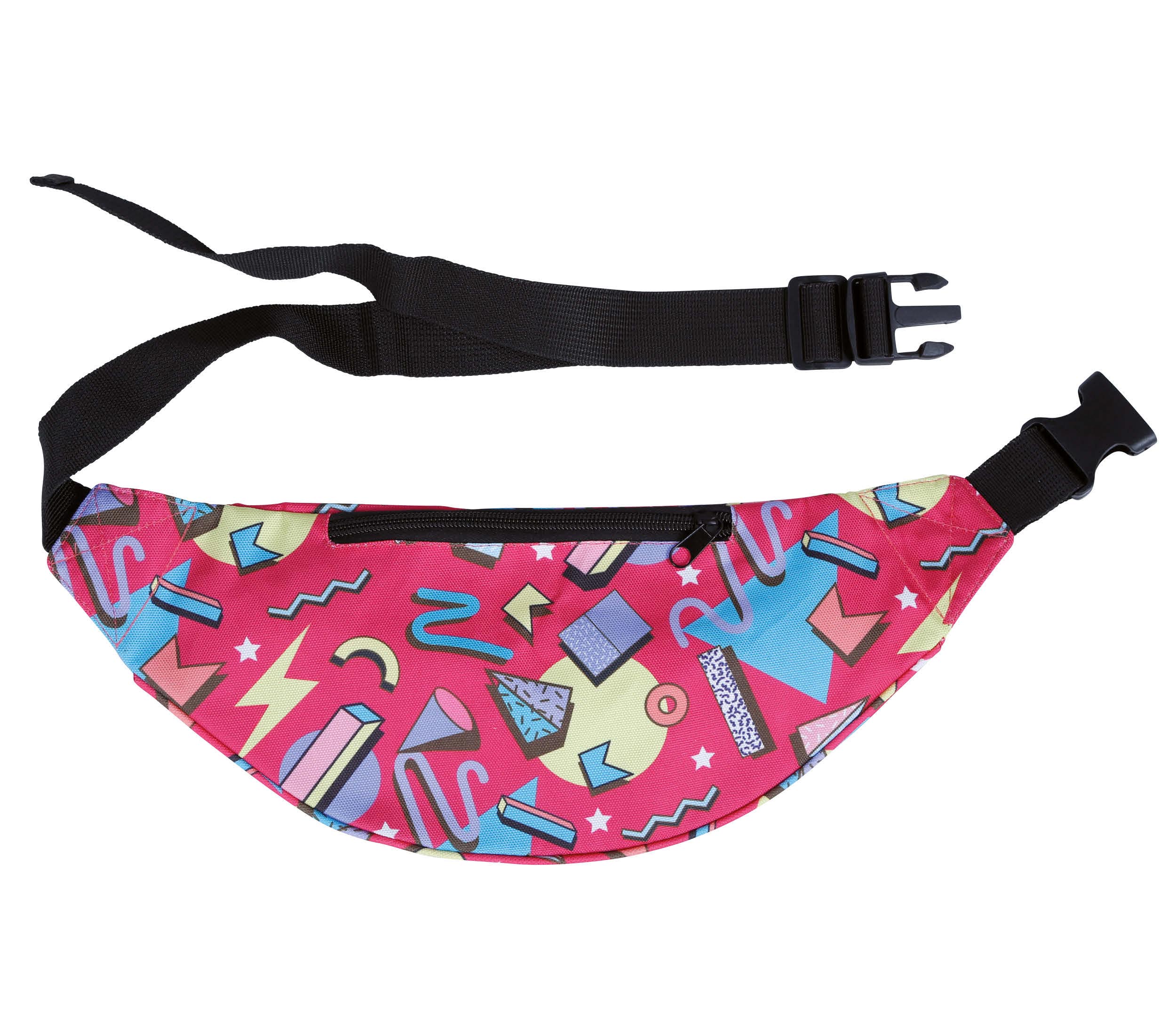 GP16412 – Retro 80er Jahre Geometrische Hip Bag – Farbe: Pink