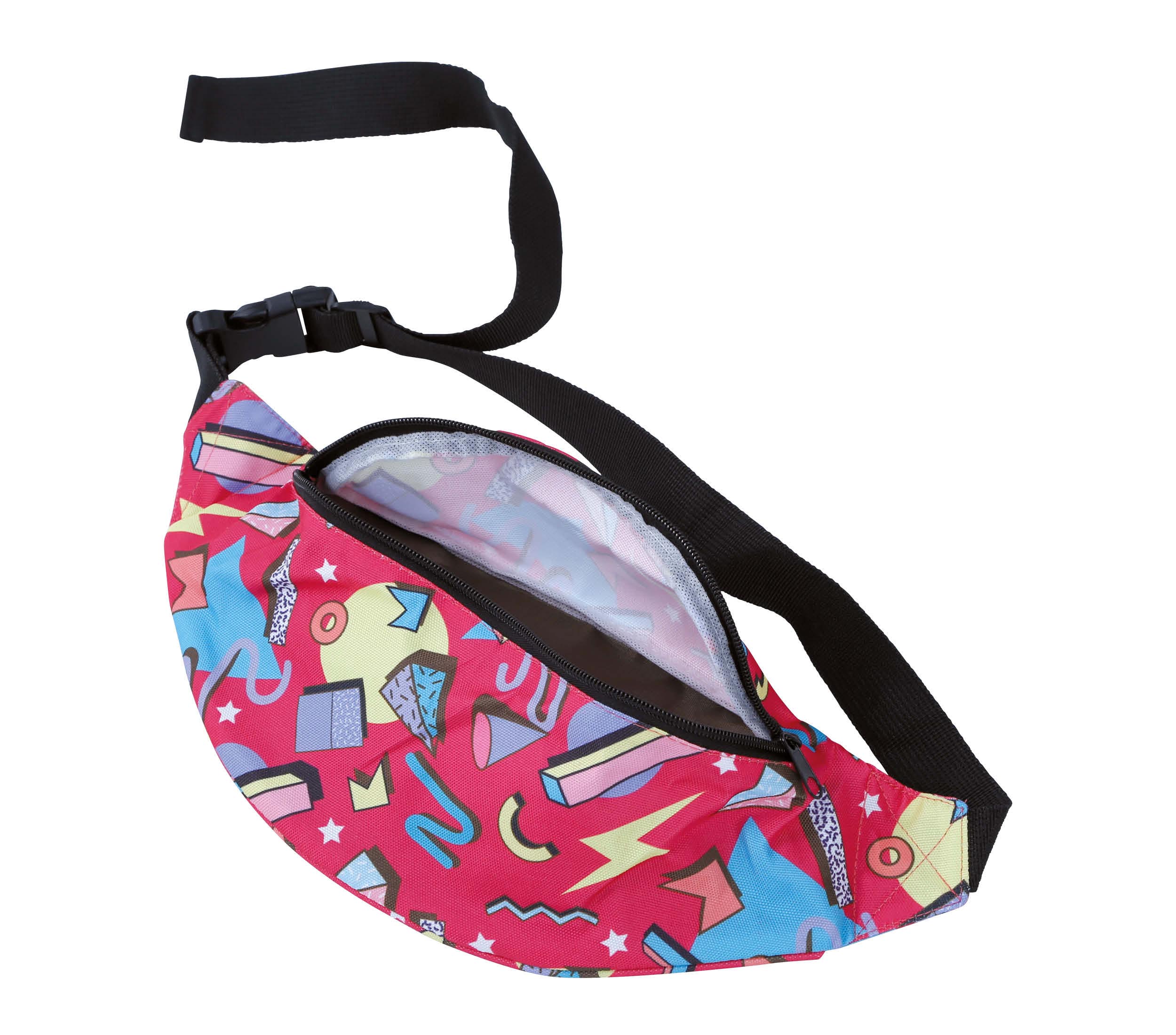GP16412 – Retro 80er Jahre Geometrische Hip Bag – Farbe: Pink