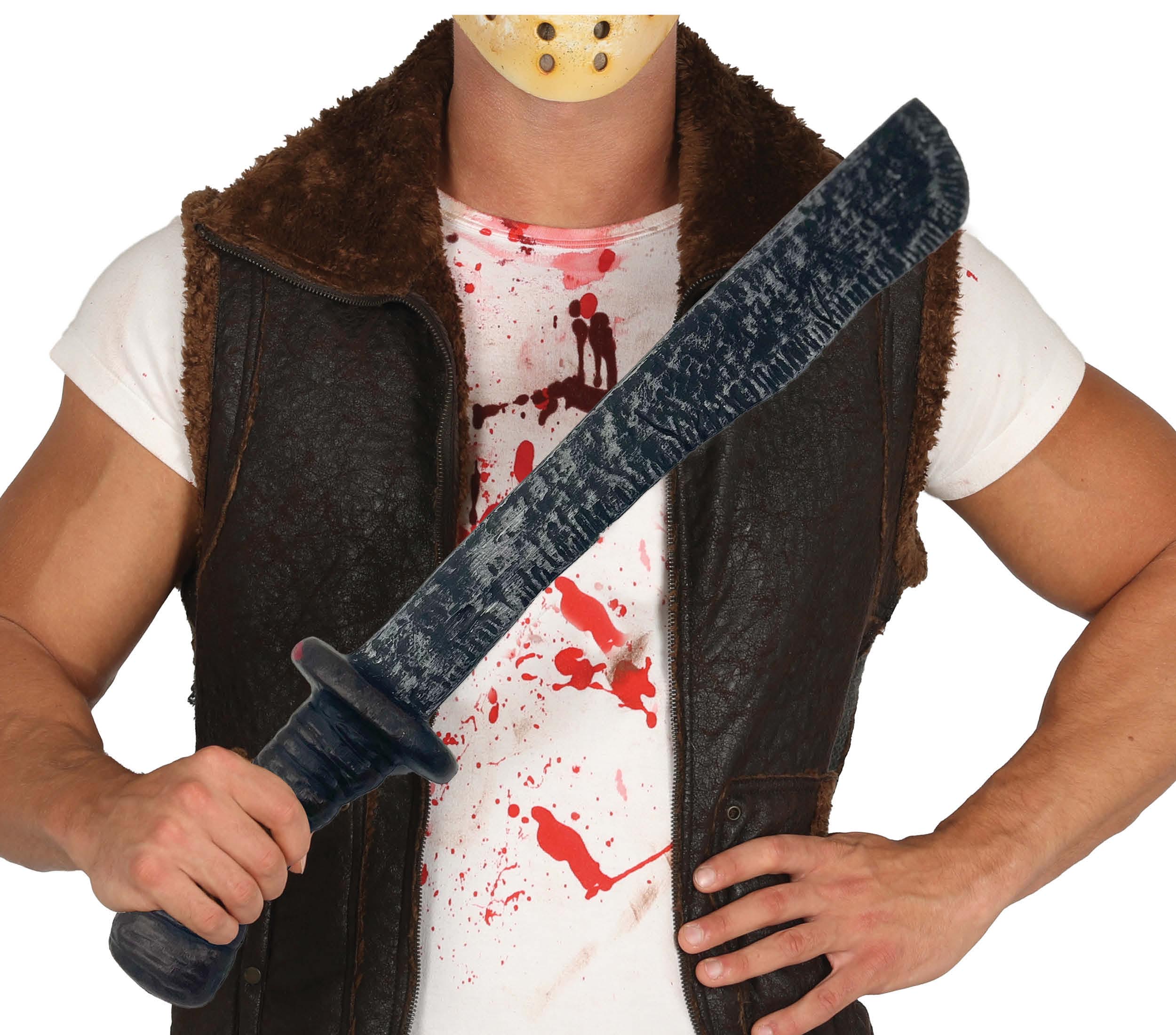 GP16417 – Halloween Machete Dekoschwert Grusel – Farbe: Grau