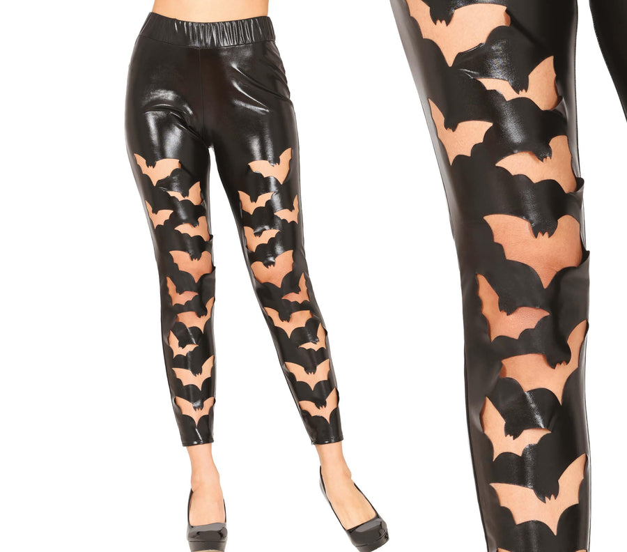 GP16462 – Halloween Mysterium Fledermaus Leggings – Größe: 38 - 40 (M), 42 - 44 (L) – Farbe: Schwarz, Ansicht 2