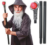 GP16483 – Mittelalter Magier Stock Mystischer Zauberer – Farbe: Schwarz / Silber