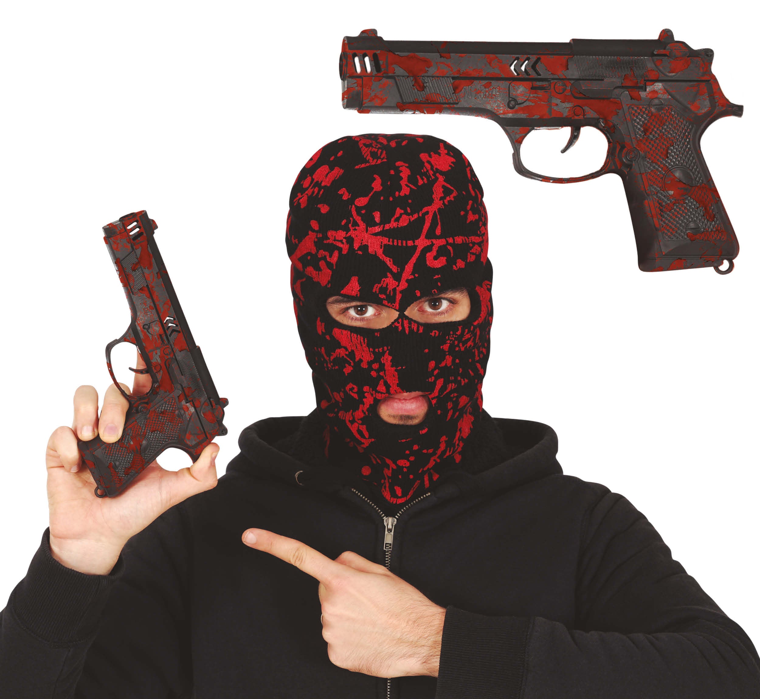 GP16511 – Polizei Halloween Requisite Blutspritzer – Farbe: Schwarz