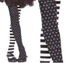 GP16558 – Clown Grusel Strumpfhosen Schwarz Weiß – Größe: 3 - 6 Jahre, 7 - 12 Jahre – Farbe: Schwarz / Weiß