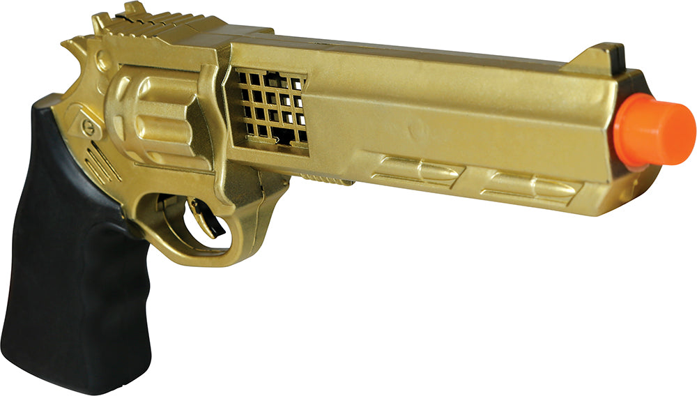 GP16581 – Polizei Diebe Karneval Gold Pistole – Farbe: Gold / Schwarz