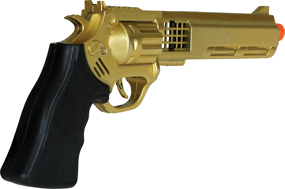 GP16581 – Polizei Diebe Karneval Gold Pistole – Farbe: Gold / Schwarz