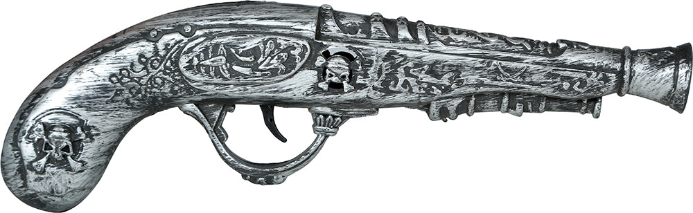 GP16583 – Piraten Abenteuer Pistole Karneval Accessoire – Farbe: Silber