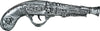 GP16583 – Piraten Abenteuer Pistole Karneval Accessoire – Farbe: Silber