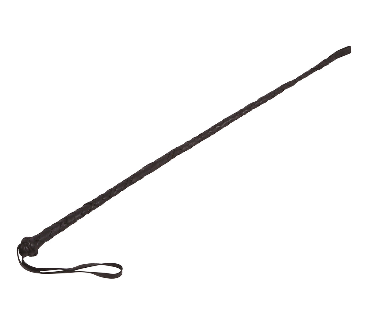 GP16833 – Reitpeitsche für Erwachsene 60 cm geflochten – Farbe: Schwarz