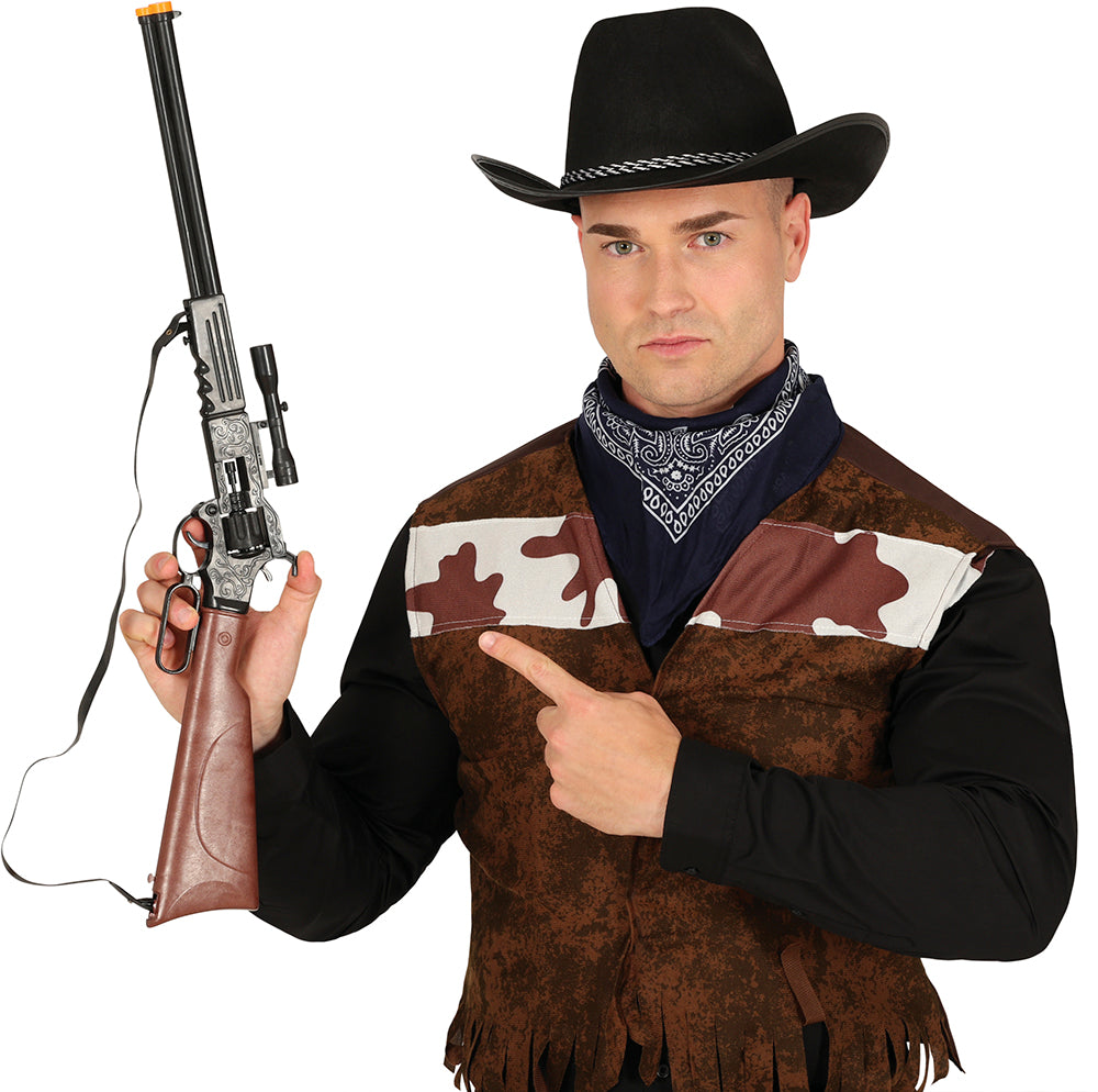 GP16602 – Cowboy Gewehr Ziel Fernrohr – Farbe: Schwarz / Braun