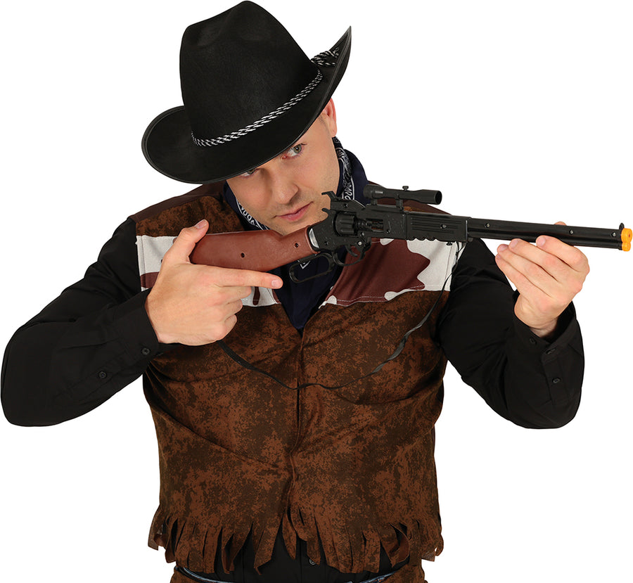 GP16602 – Cowboy Gewehr Ziel Fernrohr – Farbe: Schwarz / Braun, Ansicht 2