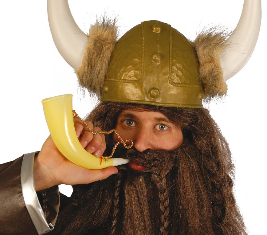 GP16632 – Wikinger Horn Kostüm Accessoire – Farbe: Beige