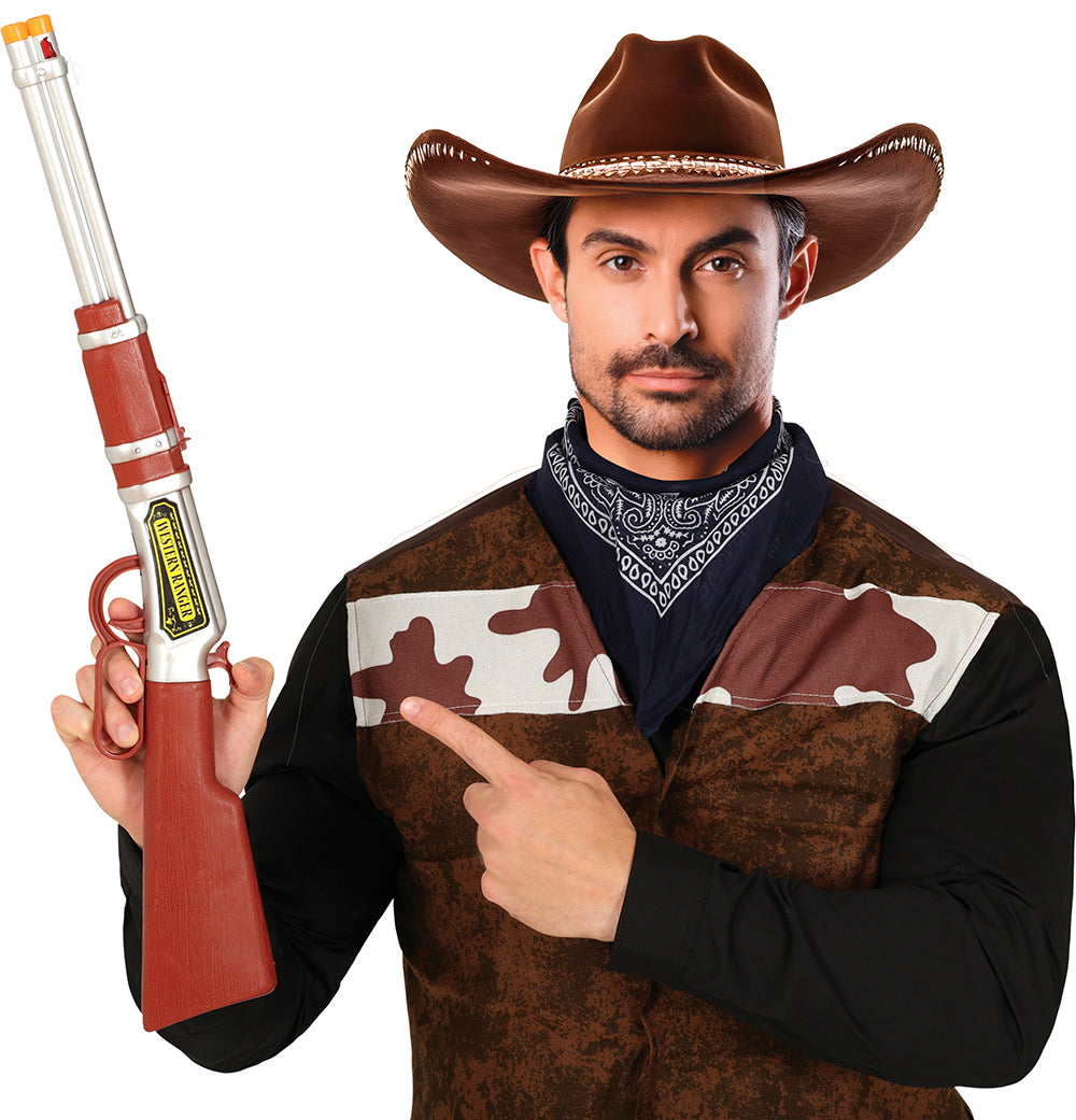GP16633 – Cowboy Gewehr Karneval Abenteuer – Farbe: Braun / Silber / Schwarz