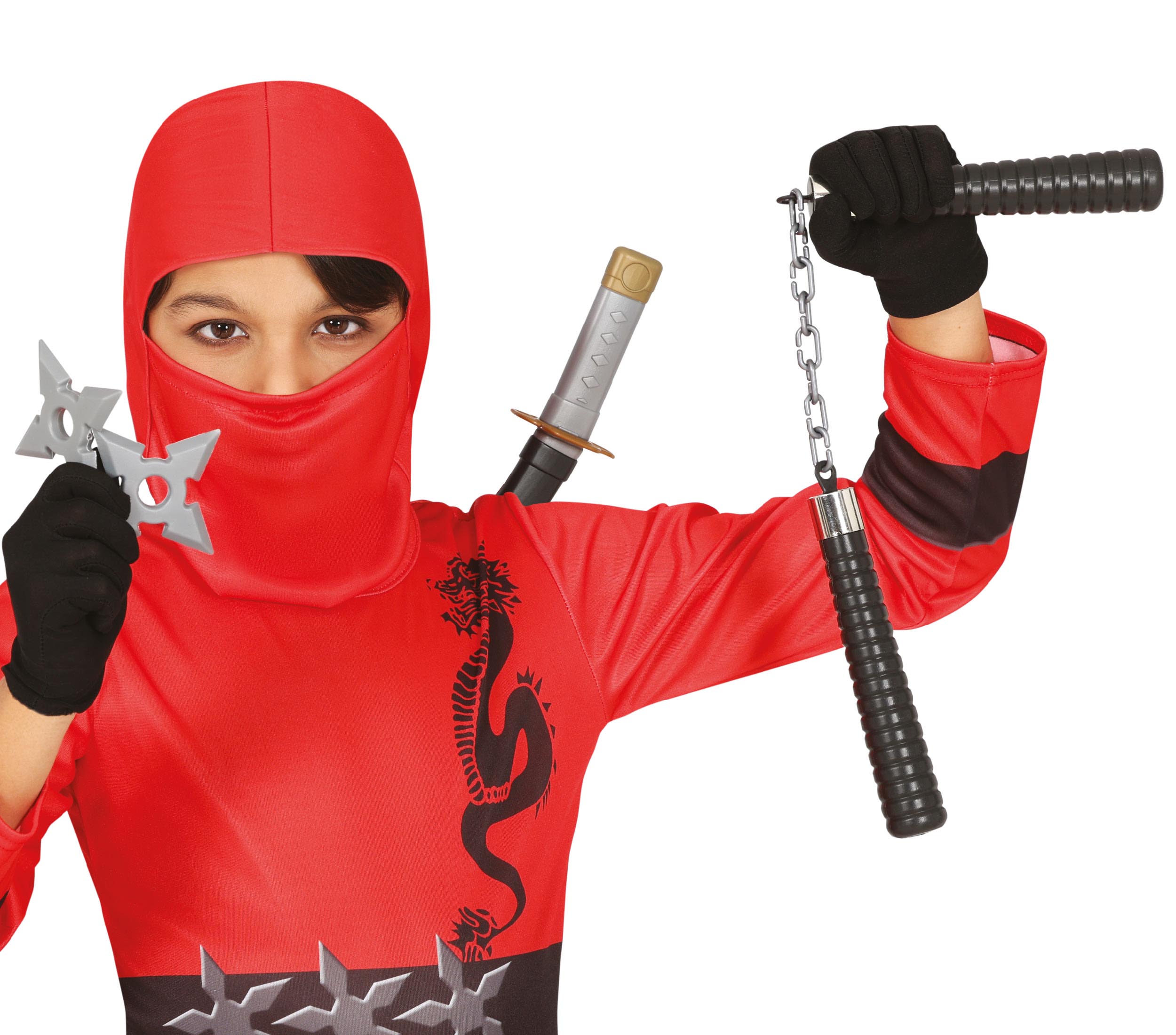 GP16647 – Ninja Abenteuer Karneval Set – Farbe: Schwarz / Silber