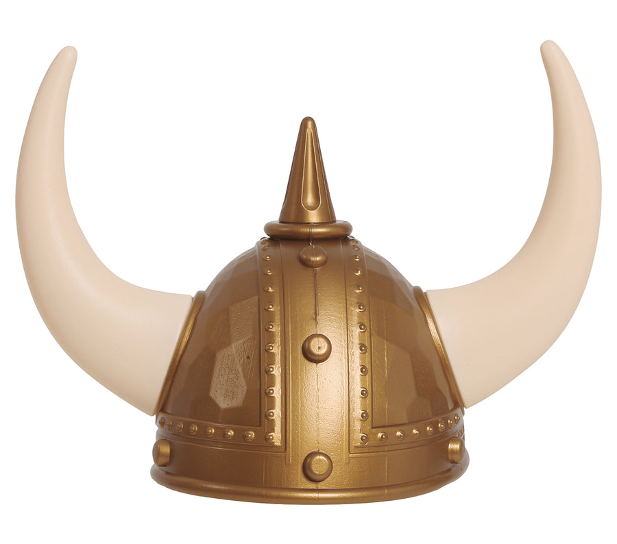 GP16656 – Wikinger Helm Karneval Horn Krieger – Farbe: Gold, Ansicht 2