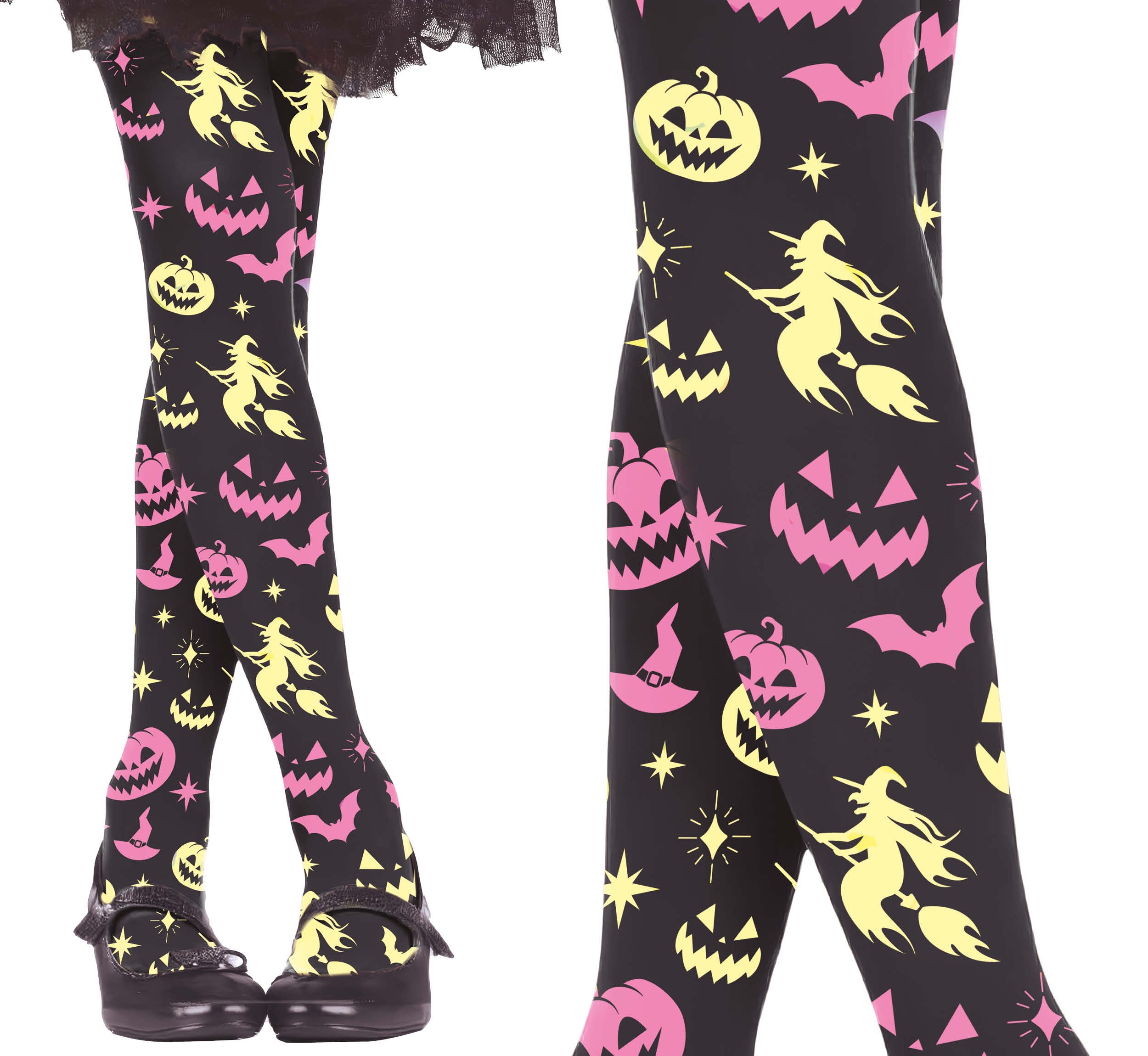 GP16658 – Halloween Hexenhut Kürbis Fledermaus – Größe: 7 - 12 Jahre, 3 - 6 Jahre – Farbe: Mehrfarbig