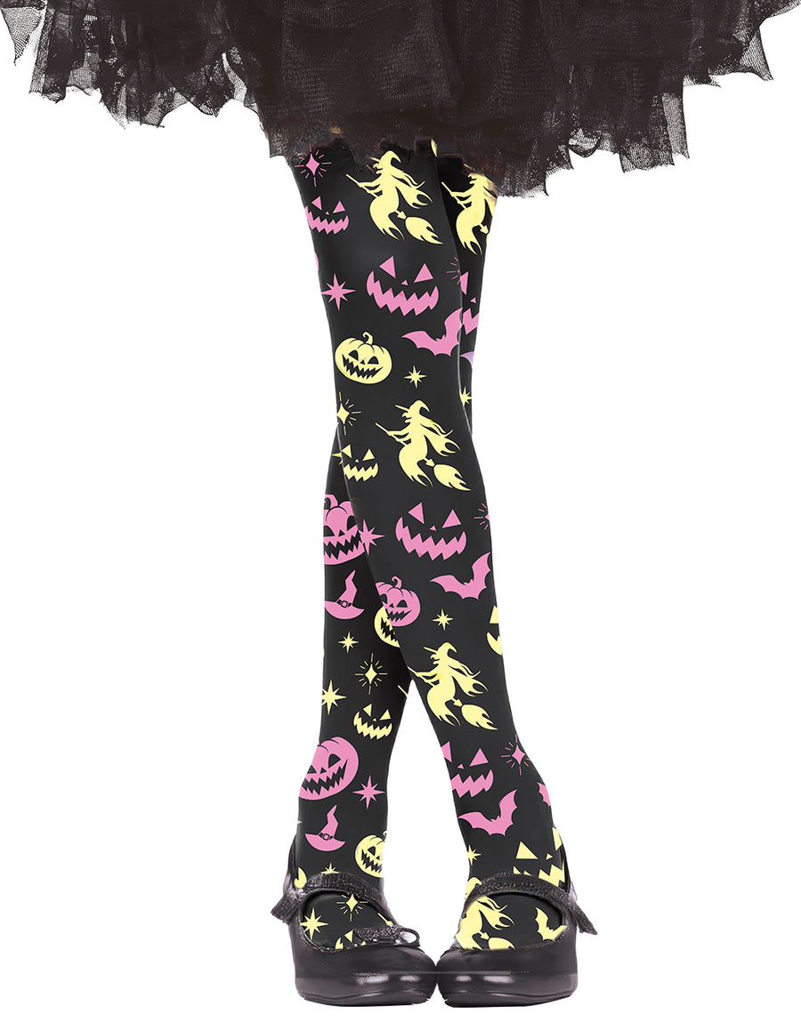 Halloween Strumpfhose für Mädchen bunt