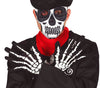 GP16667 – Skelett Hände Halloween Handschuhe – Farbe: Schwarz / Weiß