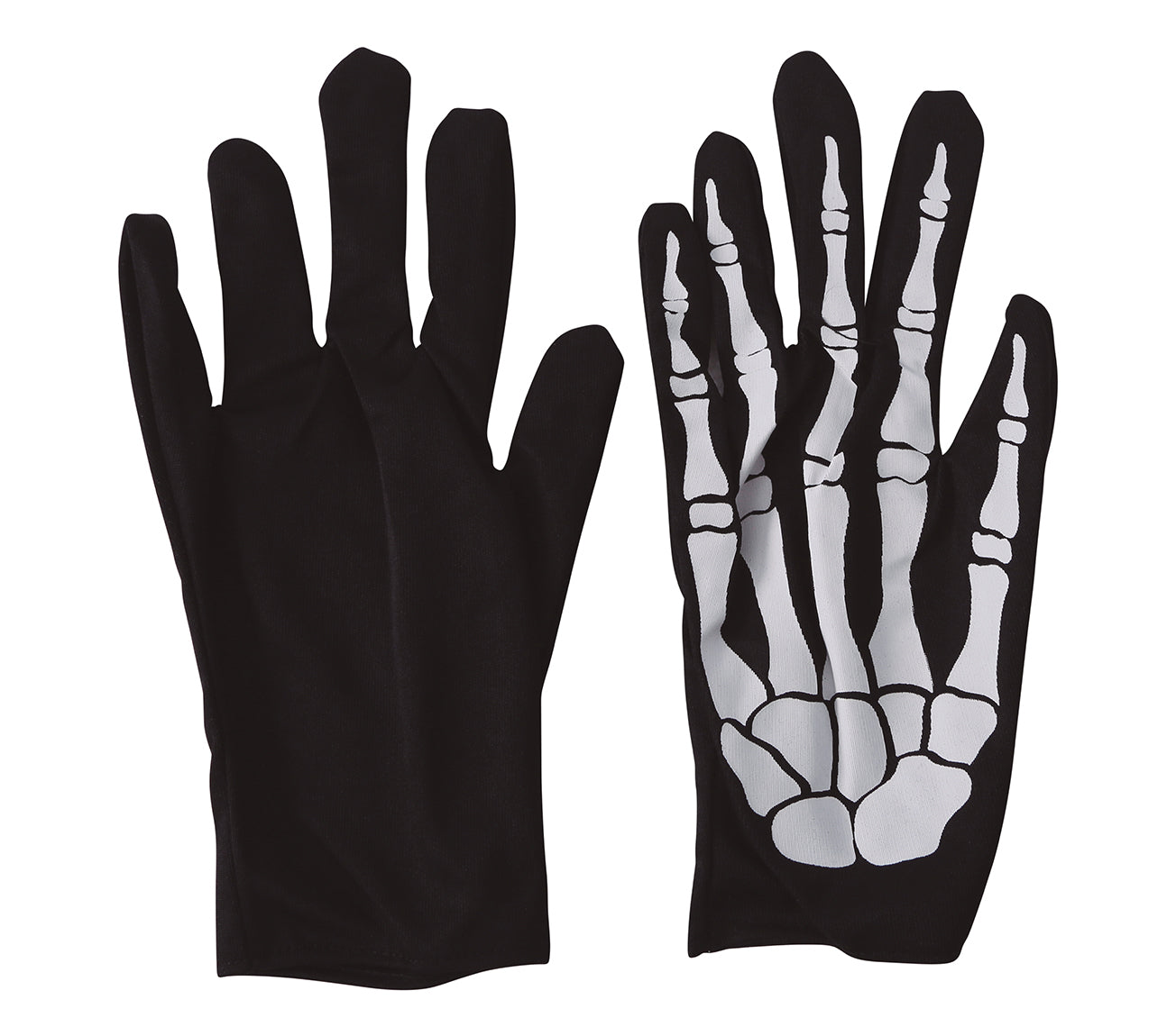 GP16667 – Skelett Hände Halloween Handschuhe – Farbe: Schwarz / Weiß
