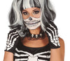 GP16667 – Skelett Hände Halloween Handschuhe – Farbe: Schwarz / Weiß