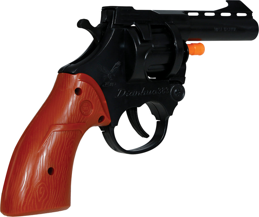 GP16671 – Polizei Karneval Revolver Western Spass – Farbe: Schwarz / Braun, Ansicht 2